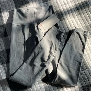 Lululemon Athletica Align High-Rise Ribbed Pant 28” Grey Leggings NWT rhino gray